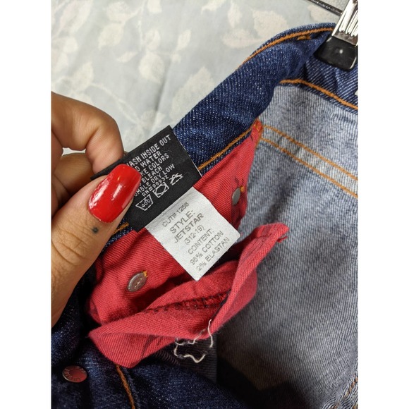 Red Engine Vtg 90s Mid Rise Wide Leg "Jetstar" Jeans Sz 27 - Picture 3 of 6